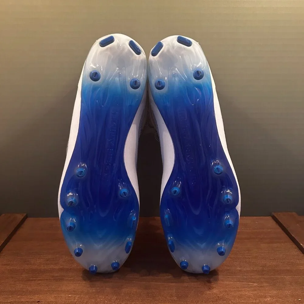 NWB Under Armour Men's Command MC Lacrosse Cleats Blue White Size 11